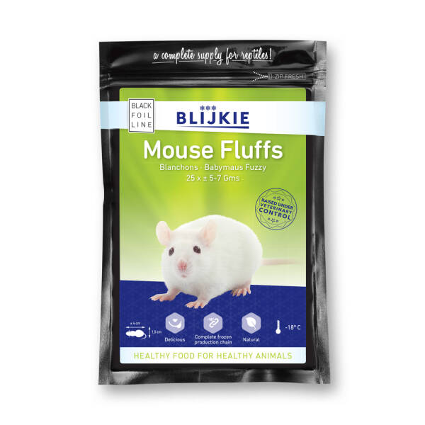 Blijkie muis Fuzzy+hair (per 25 )5-7 gr